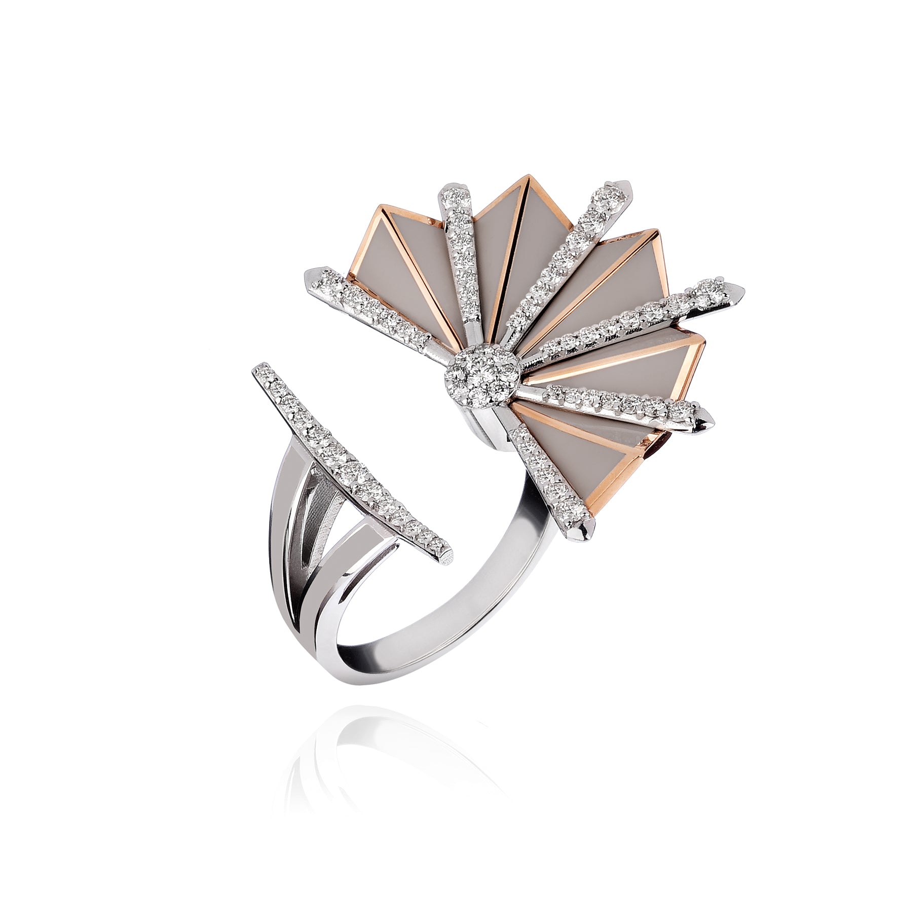 Amaranta Mini Ventaglio Enamel Ring