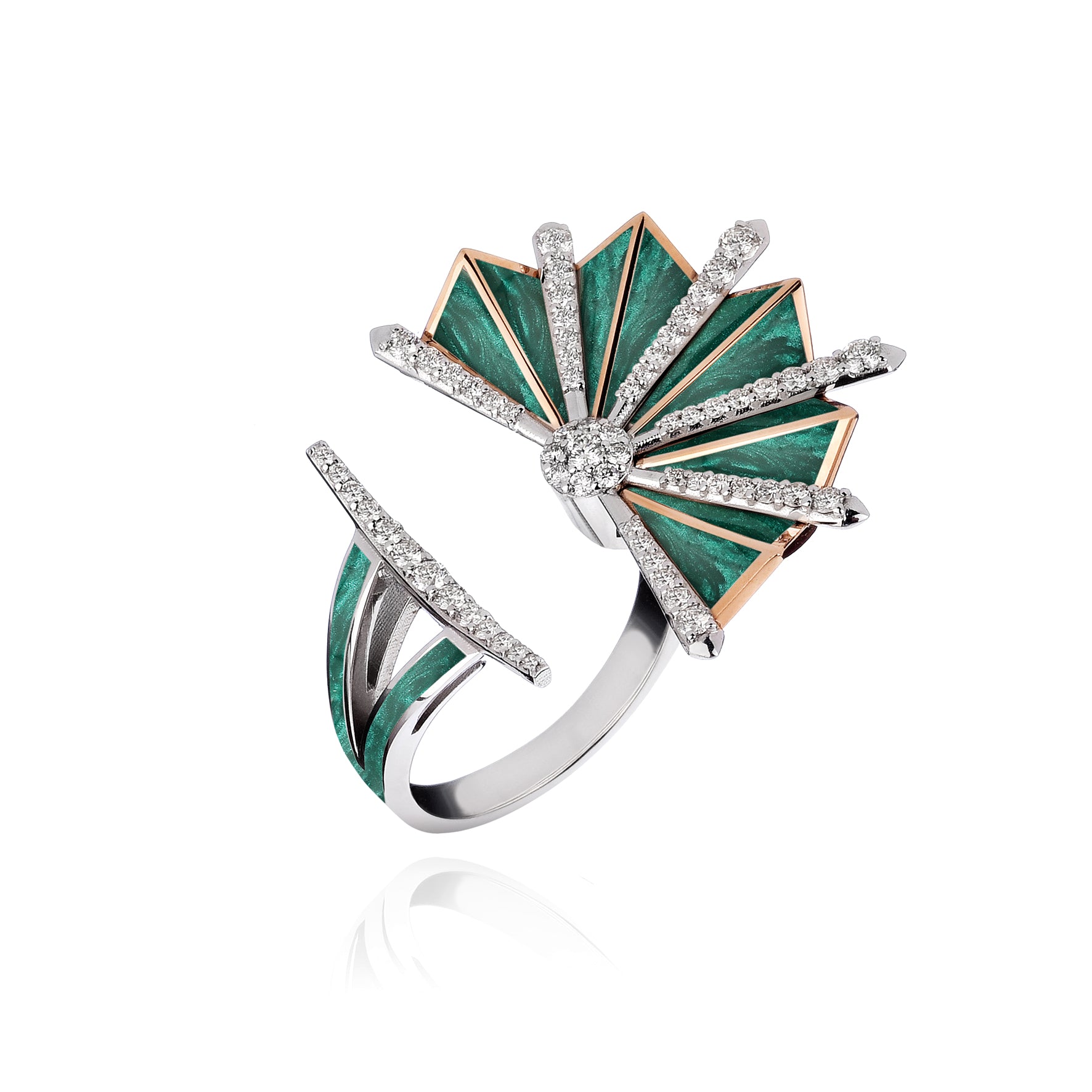 Amaranta Mini Ventaglio Enamel Ring