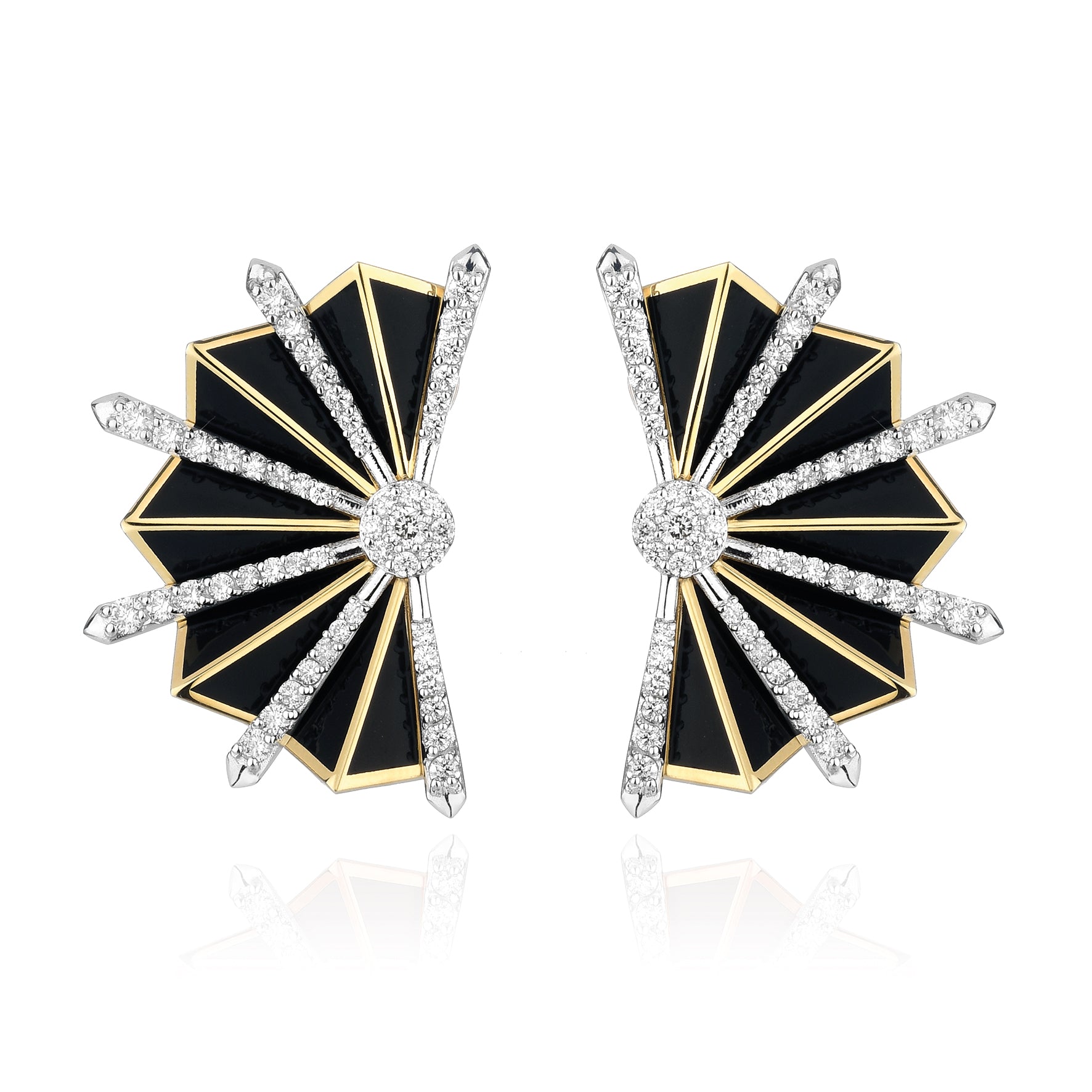 Amaranta Mini Ventaglio Enamel Earrings