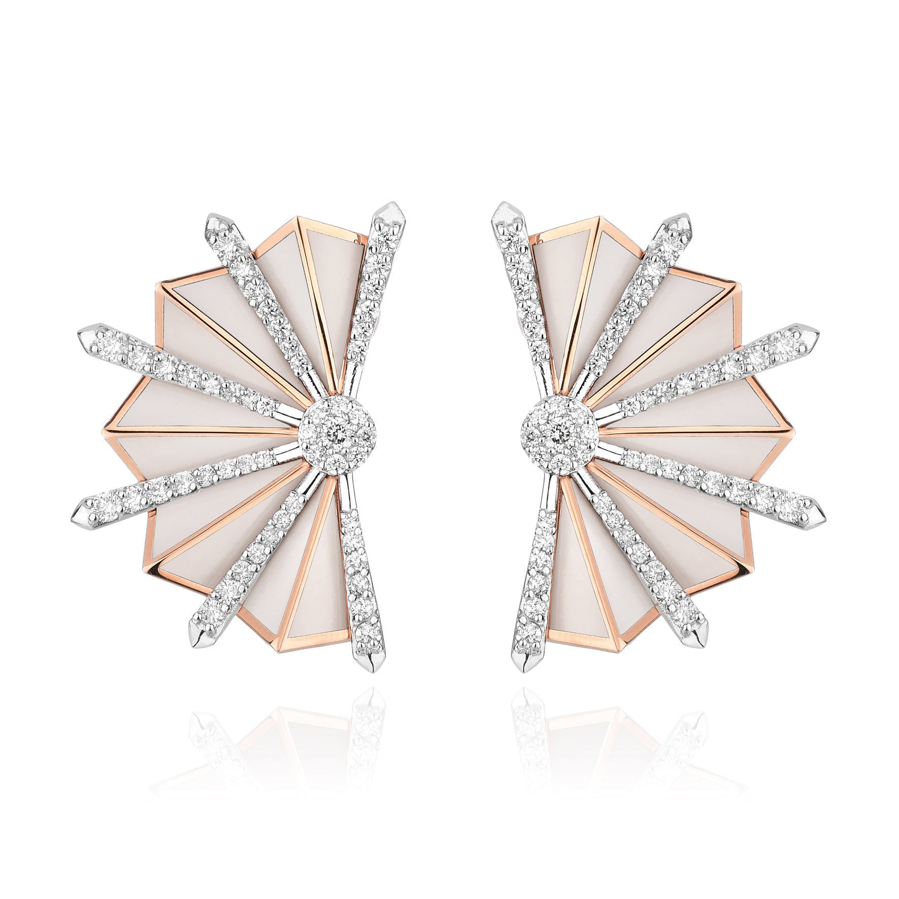 Amaranta Mini Ventaglio Enamel Earrings