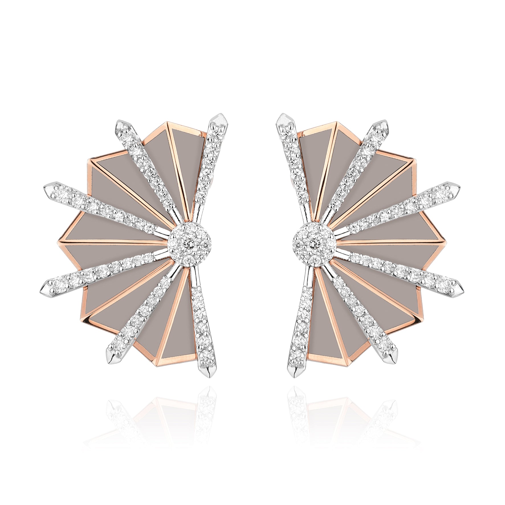 Amaranta Mini Ventaglio Enamel Earrings