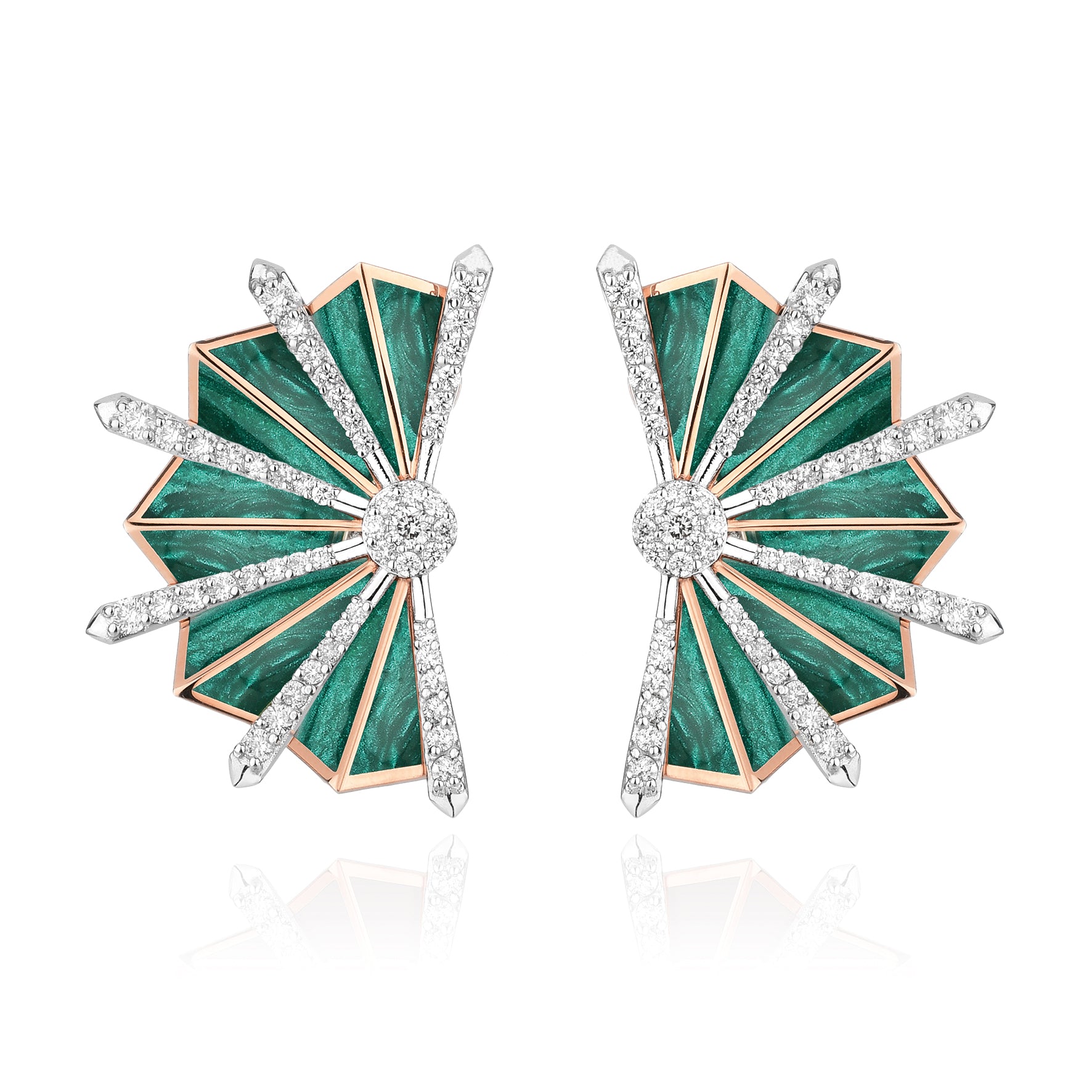 Amaranta Mini Ventaglio Enamel Earrings