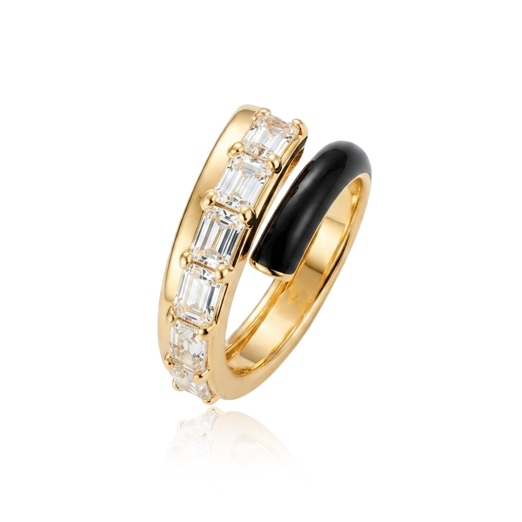 Atena Contrarie Enamel Ring
