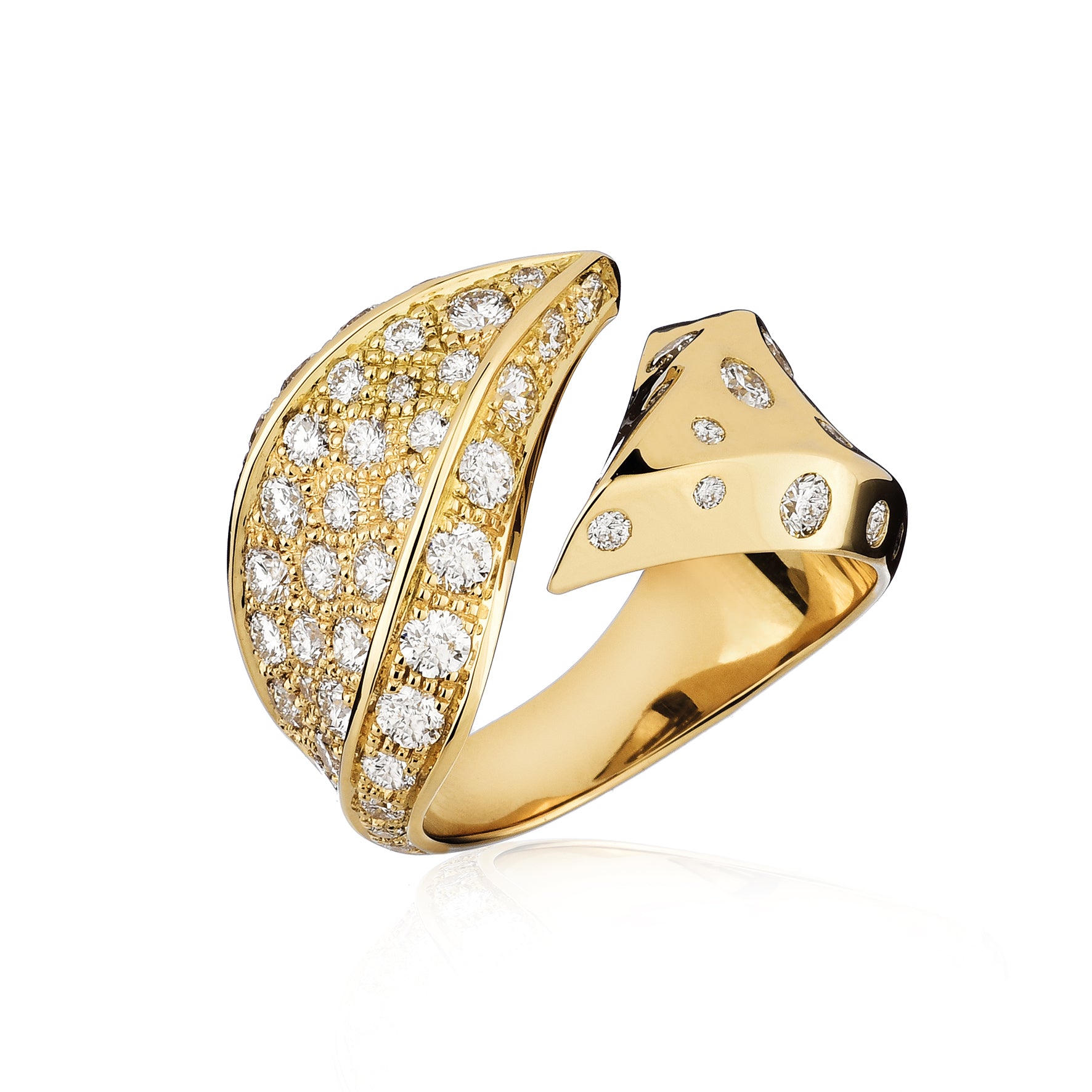 Abbraccio Leaf Ring- Éclat