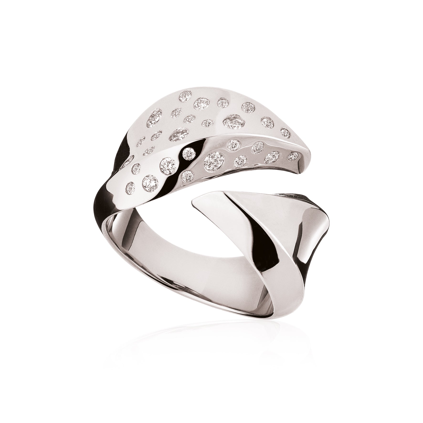 Abbraccio Leaf Ring- Elan