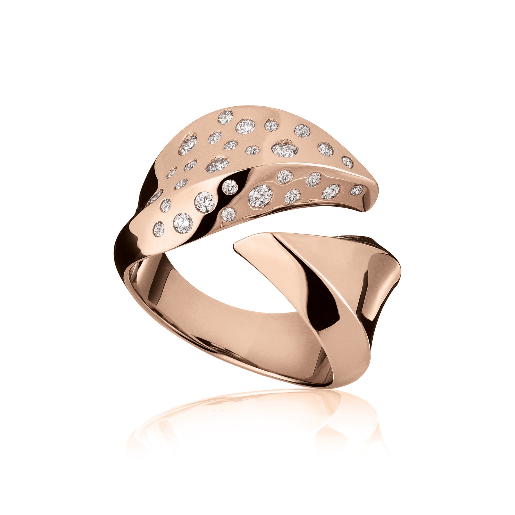 Abbraccio Leaf Ring- Elan