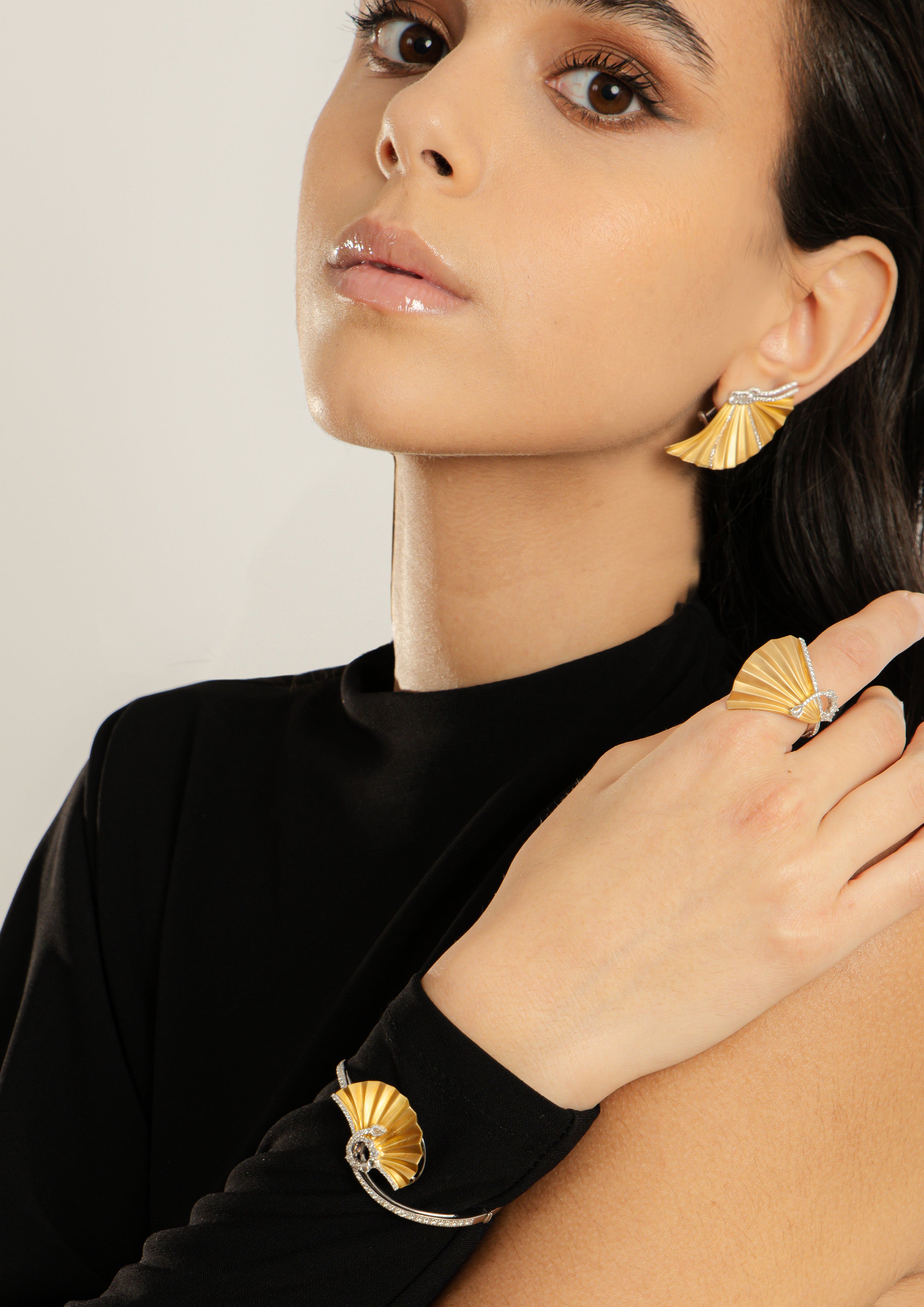 Plisse Blossom Ring