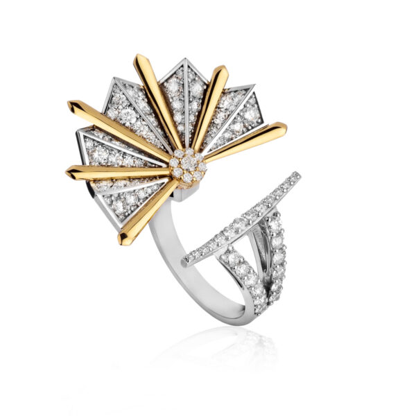 Amaranta anello Open diamanti